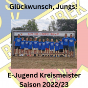 E Jugend Kreismeister der Saison 202223